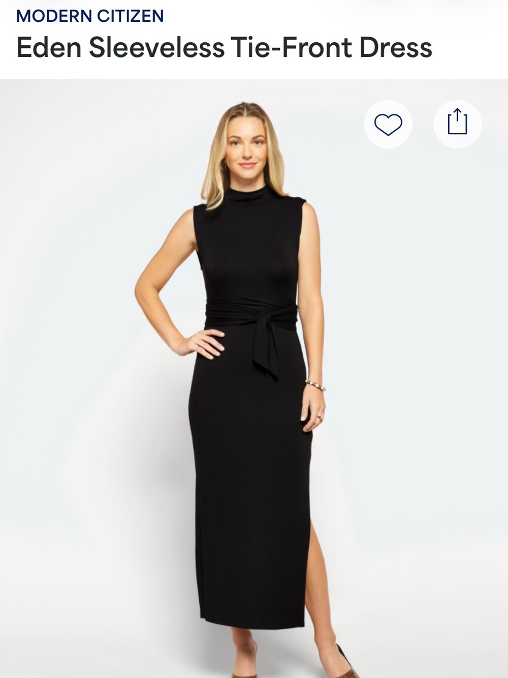 Modern Citizen Black Backless Tie-Back Maxi Dress